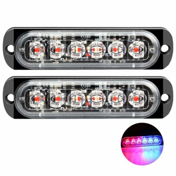 6LED Car Emergency Light 12V -24V Auto Grille Lights for Cars/Motorcycles/Trucks  |  Motorcycle Lights Motorcycle Motorcycle Lights