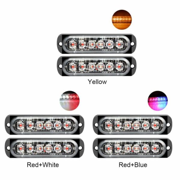 6LED Car Emergency Light 12V -24V Auto Grille Lights for Cars/Motorcycles/Trucks  |  Motorcycle Lights Motorcycle Motorcycle Lights