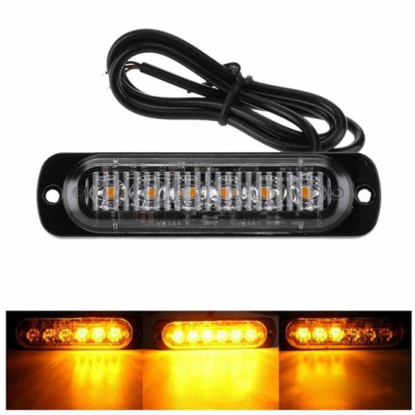 6LED Car Emergency Light 12V -24V Auto Grille Lights for Cars/Motorcycles/Trucks  |  Motorcycle Lights Motorcycle Motorcycle Lights