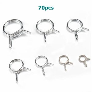 70pcs Double Wire Spring Hose Clamps Fuel Line Hose Tube Clips Assortment  |  Others Motorcycle Others