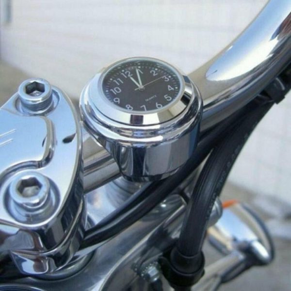 7/8 Universal Chrome Motorcycle Waterproof Handlebar Mount Clock black  |  Maintenance & Care Maintenance & Care Maintenance & Care