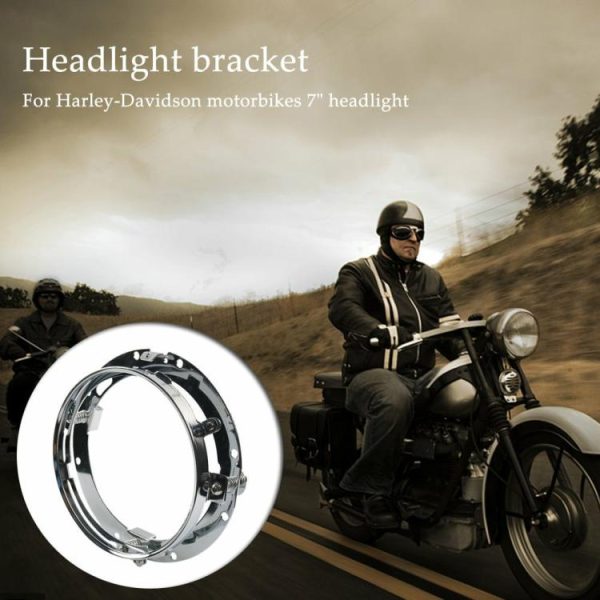 7in Motorcycle Headlight Mount Bracket for Harley Davidson Motorbike Rings  |  Replacement Parts Motorcycle Replacement Parts