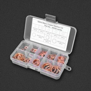 80pcs Assorted Copper Washer Set Flat Ring Seal Assortment Kit with Box  |  Others Motorcycle Others