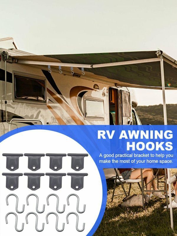 8Pcs Camping Awning Hooks S-shaped RV Awning Hooks RV Caravan Camper Accessories  |  Others Motorcycle Others