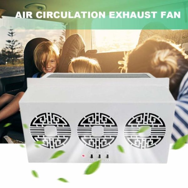 Air Circulation Fan 180 Degree Angle Adjustable Auto Cooling Fan 5.5V Auto Parts  |  Car Charger Car Charger Black/White