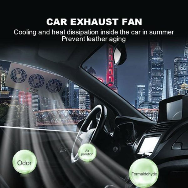 Air Circulation Fan 180 Degree Angle Adjustable Auto Cooling Fan 5.5V Auto Parts  |  Car Charger Car Charger Black/White