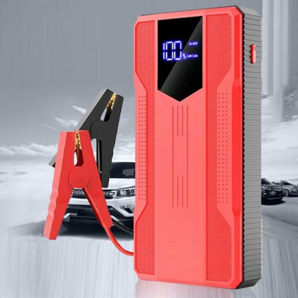 Air Compressor 12V Car Battery Charger Car Booster Charger Car Emergency Booster  |  Jump Starter & Inverters Car Electronics Black/Red