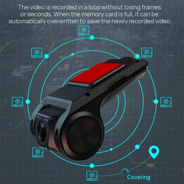 Auto Video Camera Loop Recording Car Camcorder 120 Degree View Angle for Android  |  Navigation & Recor Car Electronics Navigation & Recor