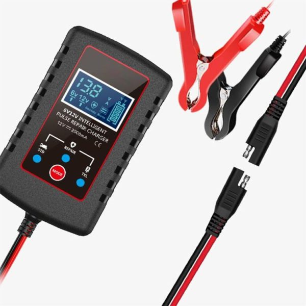 Automatic Battery Charger Digital Pulse Repair Charger for Motorcycle Lawn Mower  |  Maintenance & Care Maintenance & Care Maintenance & Care