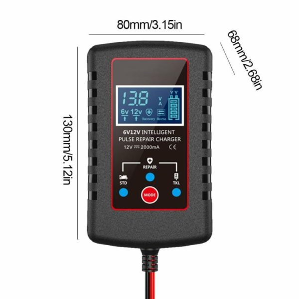 Automatic Battery Charger Digital Pulse Repair Charger for Motorcycle Lawn Mower  |  Maintenance & Care Maintenance & Care Maintenance & Care