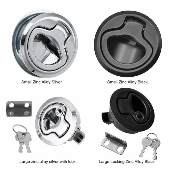 Boat Deck Hatches Flush Pull Slam Latch Flush Pull Slam Locker Yacht Accessories  |  Others Motorcycle Black