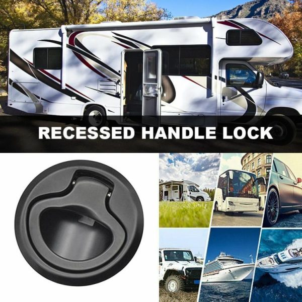 Boat Deck Hatches Flush Pull Slam Latch Flush Pull Slam Locker Yacht Accessories  |  Others Motorcycle Black