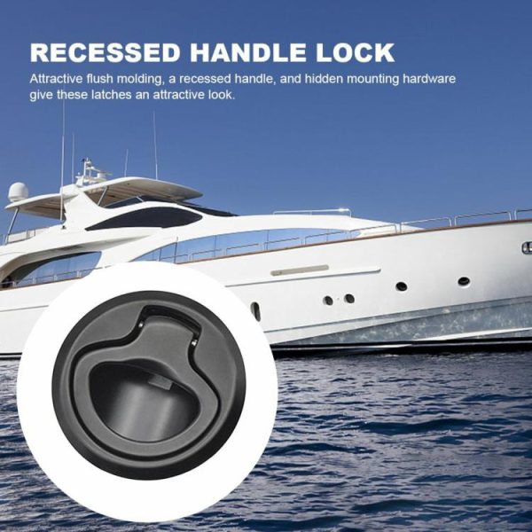 Boat Deck Hatches Flush Pull Slam Latch Flush Pull Slam Locker Yacht Accessories  |  Others Motorcycle Black