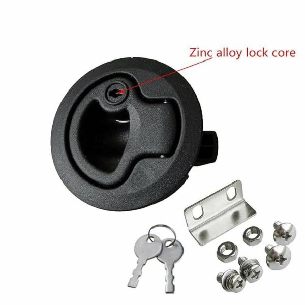 Boat Deck Hatches Flush Pull Slam Latch Flush Pull Slam Locker Yacht Accessories  |  Others Motorcycle Black