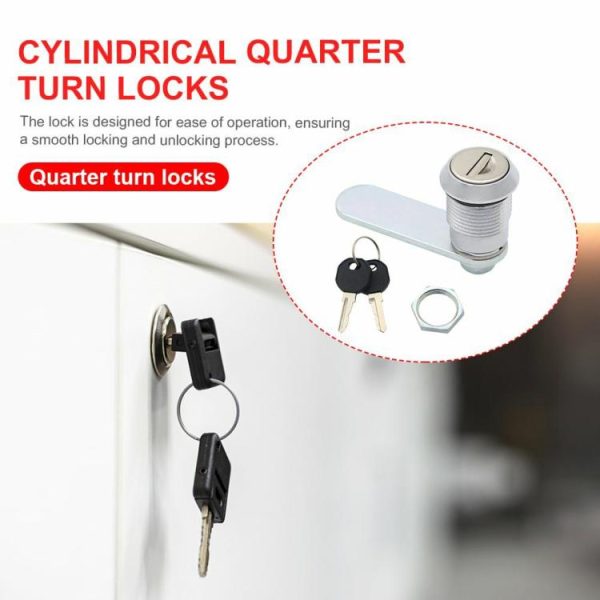 Cabinet Cam Lock Set with 2 Keys Drawer Dresser Lock for RV Yacht Drawer Dresser  |  Others Motorcycle Others