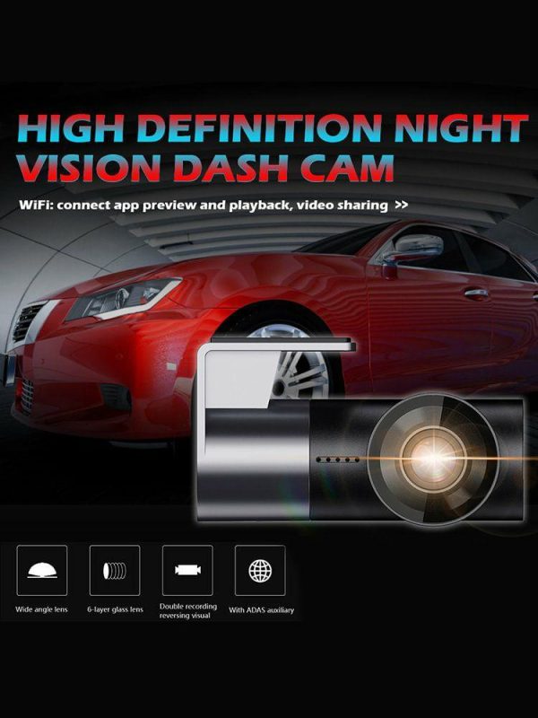 Car DVR HD Auto Video Camera Night Vision 170 Degree Wide Angle Built-in Speaker  |  Navigation & Recor Car Electronics Navigation & Recor