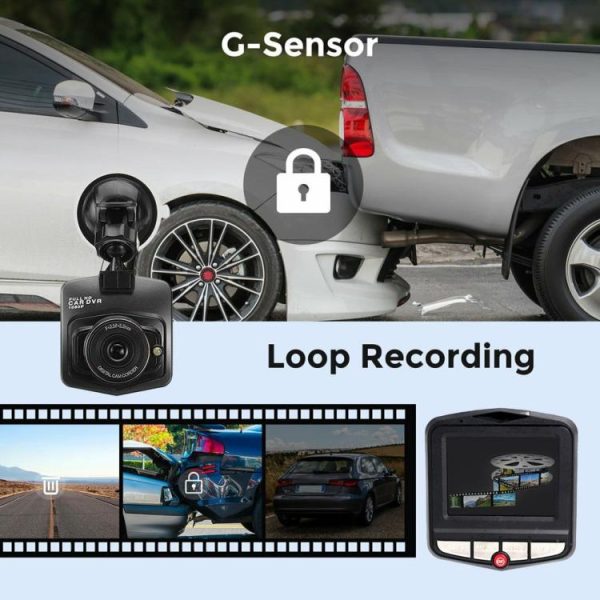 Car DVR Suction Cup HD 1080P Driver Recorder Night Vision Car Camcorder G-Sensor  |  Navigation & Recor Car Electronics Black/Blue