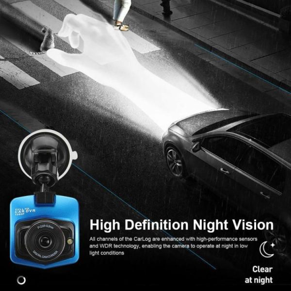 Car DVR Suction Cup HD 1080P Driver Recorder Night Vision Car Camcorder G-Sensor  |  Navigation & Recor Car Electronics Black/Blue