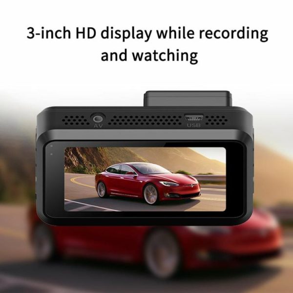 Car DVR Video Recorder 3in HD Screen Dash Camera Lithium Battery for Car Parking  |  Navigation & Recor Car Electronics Navigation & Recor