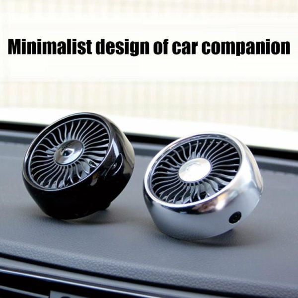 Car Fan 3-Speed 7-Blade USB Powered Air Vent Clip Fan for 12V 24V Vehicle  |  Video Players & Stereo Car Electronics Black