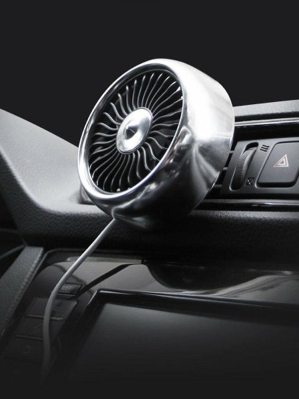 Car Fan 3-Speed 7-Blade USB Powered Air Vent Clip Fan for 12V 24V Vehicle  |  Video Players & Stereo Car Electronics Black