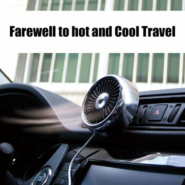 Car Fan 3-Speed 7-Blade USB Powered Air Vent Clip Fan for 12V 24V Vehicle  |  Video Players & Stereo Car Electronics Black