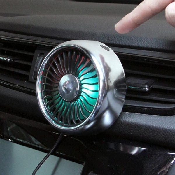 Car Fan 3-Speed 7-Blade USB Powered Air Vent Clip Fan for 12V 24V Vehicle  |  Video Players & Stereo Car Electronics Black