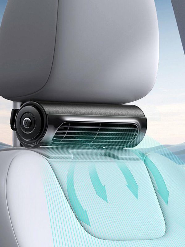 Car Headrest Cooling Air Fan USB Powered 3 Speeds Adjustable Auto Interior Fan  |  Car Charger Car Charger Black/Brown