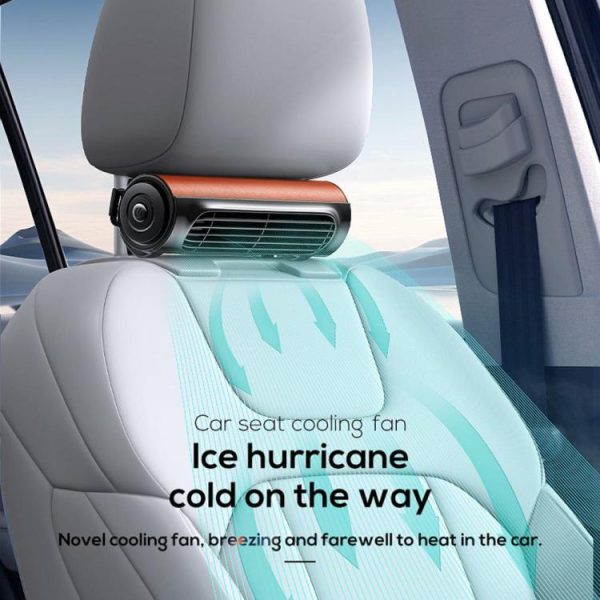 Car Headrest Cooling Air Fan USB Powered 3 Speeds Adjustable Auto Interior Fan  |  Car Charger Car Charger Black/Brown