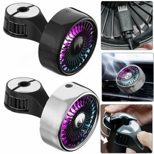 Car Rear Seat Fan with Clip 3 Speed Adjustable Electric Car Circulator RGB Light  |  Video Players & Stereo Car Electronics Black/Silver