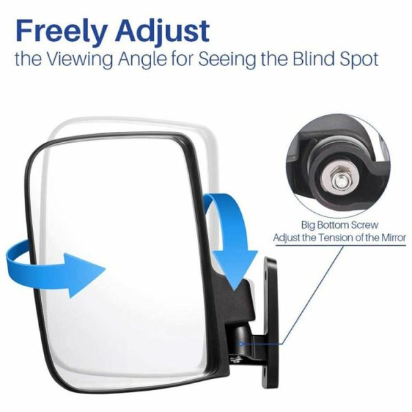 Convex Golf Cart Mirror Flexible Adjustment Side Mirrors for Golf Carts Club Car  |  Others Motorcycle Others