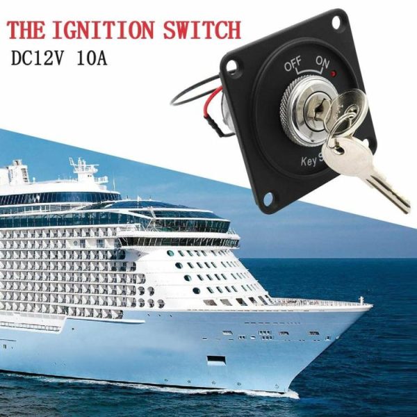 DC 12V 10A Ignition Switch 2 Position ON/OFF Key Switch with Panel+2 Keys  |  Others Motorcycle Others