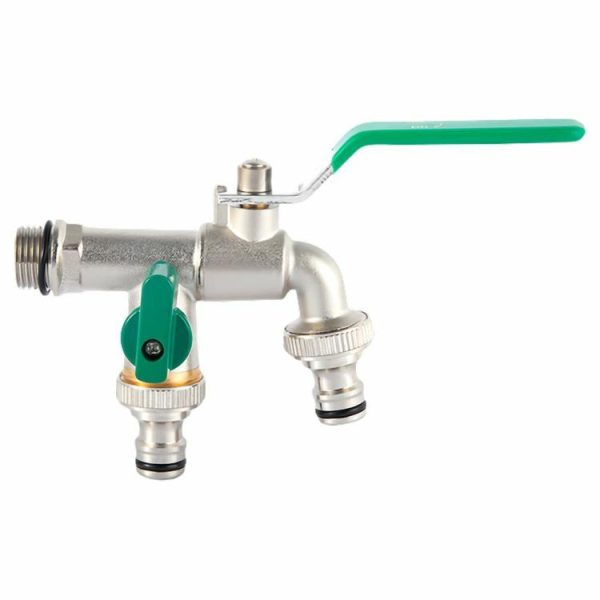 Double Garden Faucet Connector Brass Mixer Faucet for Garden Drinking Water Farm  |  Others Motorcycle Others