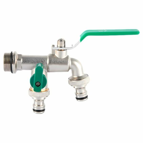 Double Garden Faucet Connector Brass Mixer Faucet for Garden Drinking Water Farm  |  Others Motorcycle Others