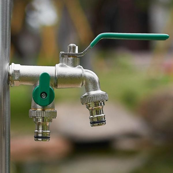 Double Garden Faucet Connector Brass Mixer Faucet for Garden Drinking Water Farm  |  Others Motorcycle Others