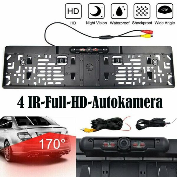 European License Plate Frame Backup Camera HD Parking Aid Camera IP67 Waterproof  |  Navigation & Recor Car Electronics Navigation & Recor