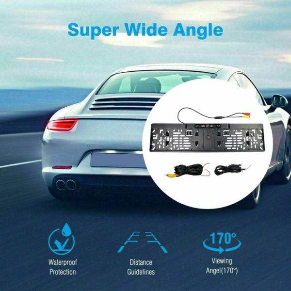 European License Plate Frame Backup Camera HD Parking Aid Camera IP67 Waterproof  |  Navigation & Recor Car Electronics Navigation & Recor