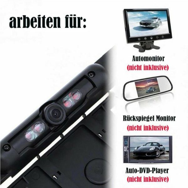 European License Plate Frame Backup Camera HD Parking Aid Camera IP67 Waterproof  |  Navigation & Recor Car Electronics Navigation & Recor