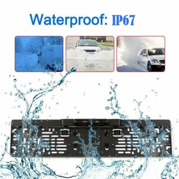 European License Plate Frame Backup Camera HD Parking Aid Camera IP67 Waterproof  |  Navigation & Recor Car Electronics Navigation & Recor