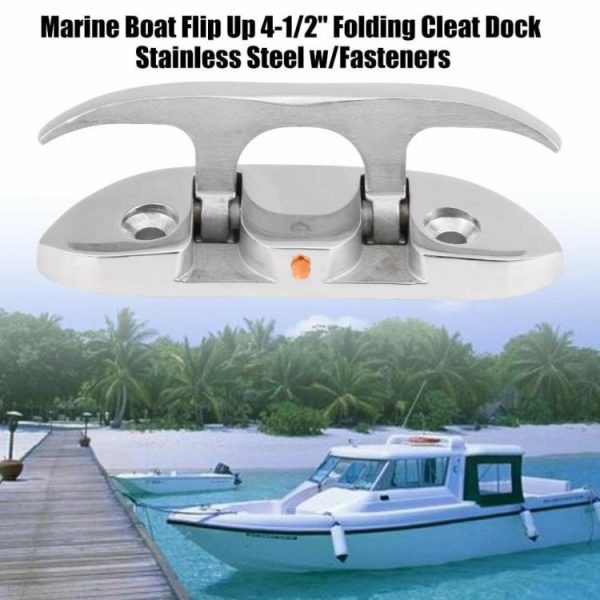 Folding Dock Cleat 4-1/2 inch 316 Stainless Steel Retractable Boat Cleat  |  Others Motorcycle Others