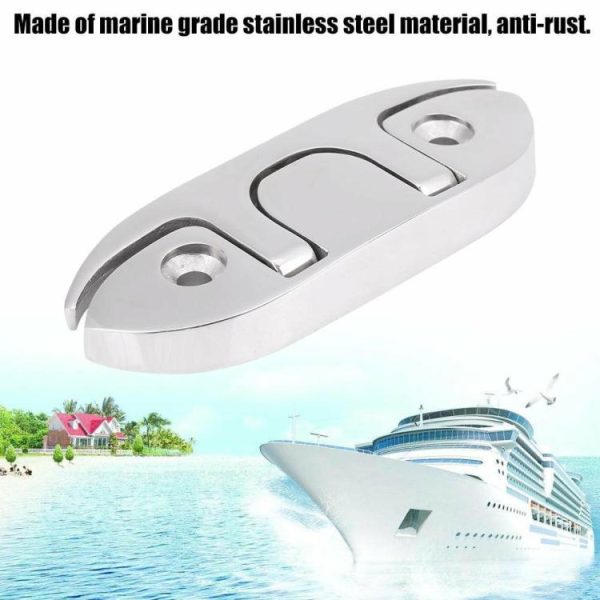 Folding Dock Cleat 4-1/2 inch 316 Stainless Steel Retractable Boat Cleat  |  Others Motorcycle Others