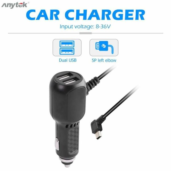 For Anytek Car DVR Camera 3.5m 5V 3A Mini USB Car Charger with 2 USB Port  |  Others Electronics Car Electronics Others Electronics