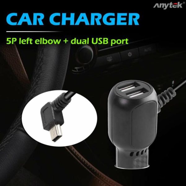 For Anytek Car DVR Camera 3.5m 5V 3A Mini USB Car Charger with 2 USB Port  |  Others Electronics Car Electronics Others Electronics