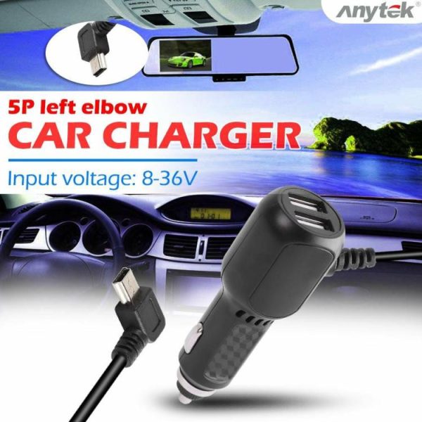 For Anytek Car DVR Camera 3.5m 5V 3A Mini USB Car Charger with 2 USB Port  |  Others Electronics Car Electronics Others Electronics