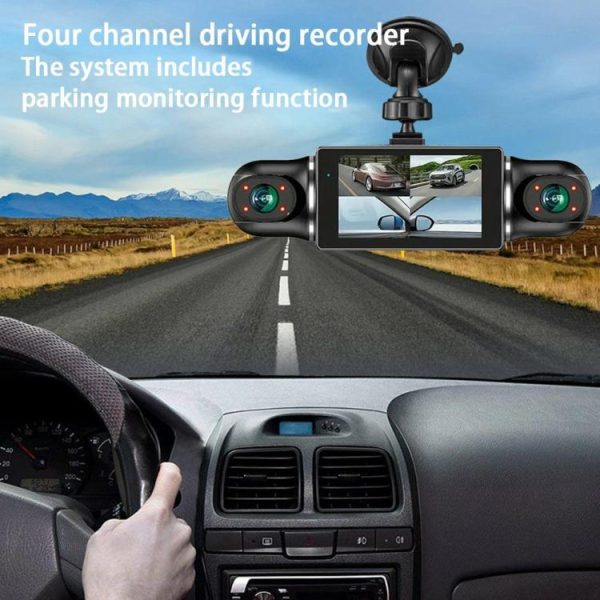 Four Channels Auto Video Camera Four Cameras HD 1080P Car Camcorder Night Vision  |  Navigation & Recor Car Electronics Navigation & Recor