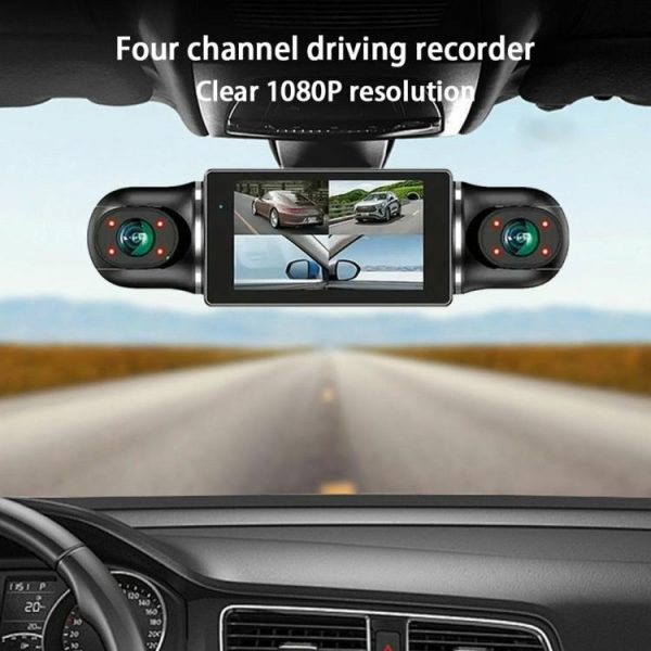 Four Channels Auto Video Camera Four Cameras HD 1080P Car Camcorder Night Vision  |  Navigation & Recor Car Electronics Navigation & Recor