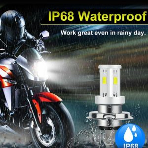 H4 Ceramic LED Bulb 6500K 1080LM High Low Beam for Motorcycle Headlight  |  Motorcycle Lights Motorcycle Motorcycle Lights