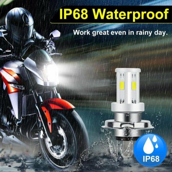 H4 Ceramic LED Bulb 6500K 1080LM High Low Beam for Motorcycle Headlight  |  Motorcycle Lights Motorcycle Motorcycle Lights