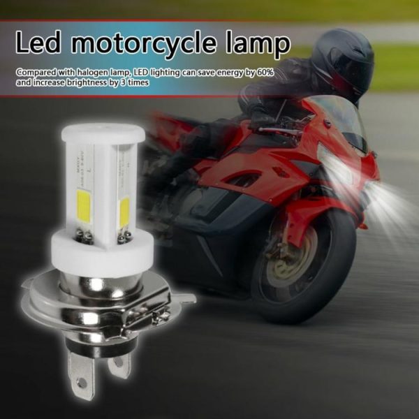 H4 Ceramic LED Bulb 6500K 1080LM High Low Beam for Motorcycle Headlight  |  Motorcycle Lights Motorcycle Motorcycle Lights