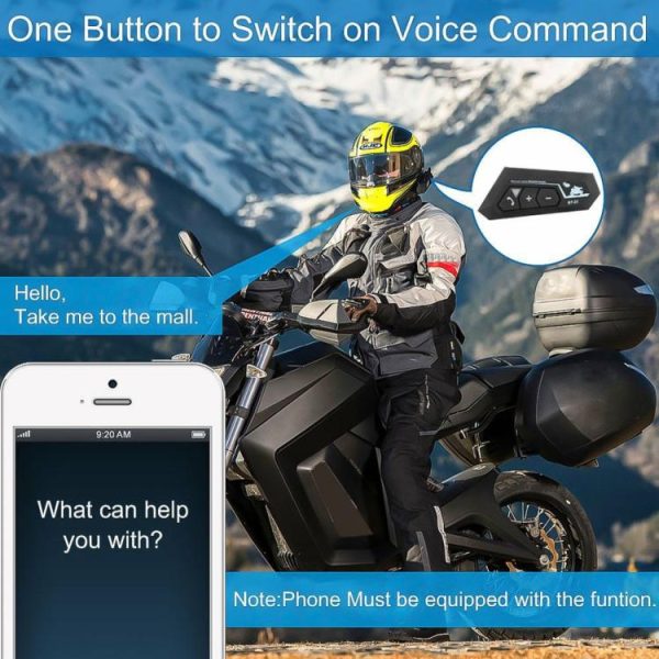 Helmet Headset Communication System Waterproof Handsfree 30m Automatic Answering  |  Motorcycle Electronics Motorcycle Motorcycle Electronics